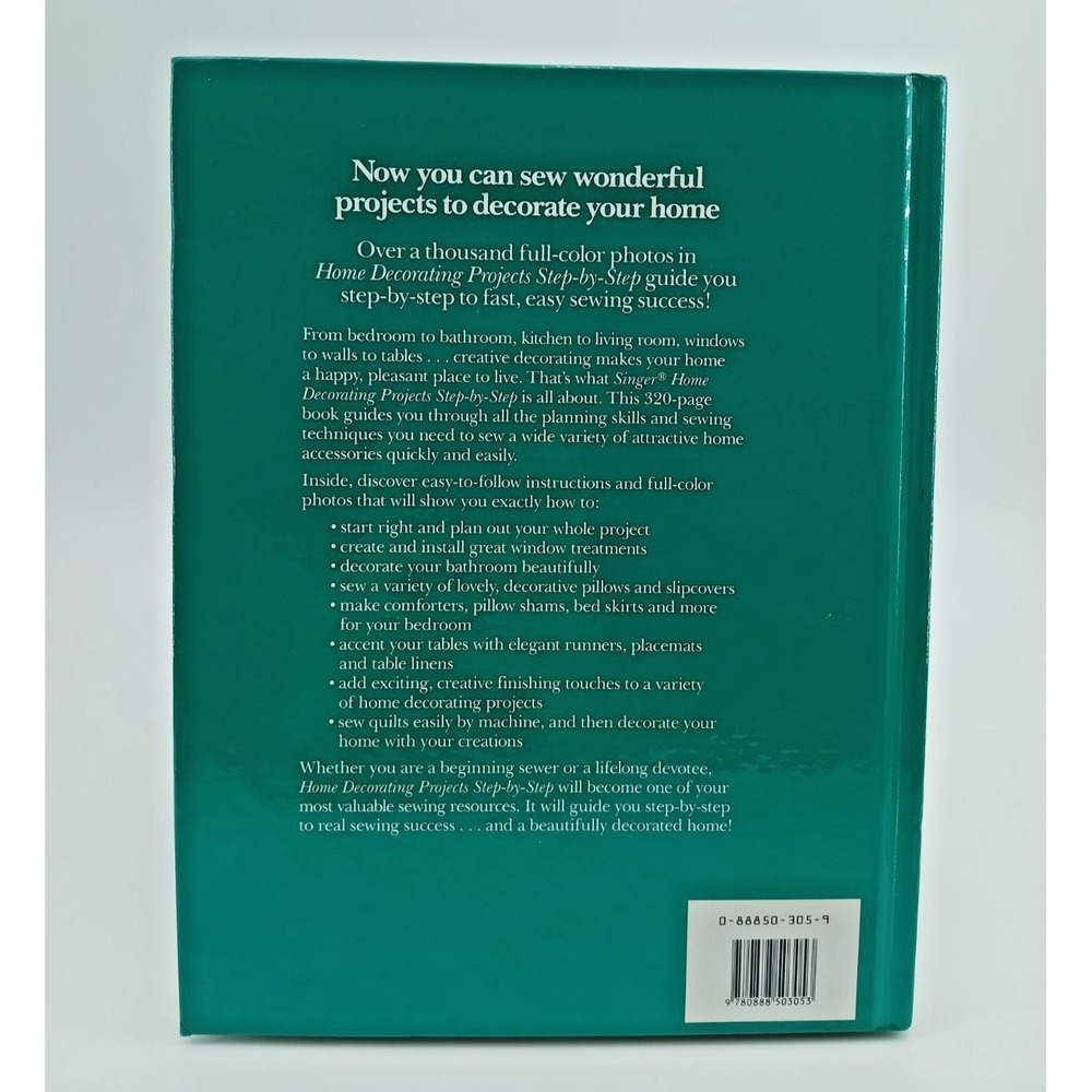 Singer Home Decorating Projects‎ – Hardcover Sewing & Craft Book – VG - Picture 4 of 6